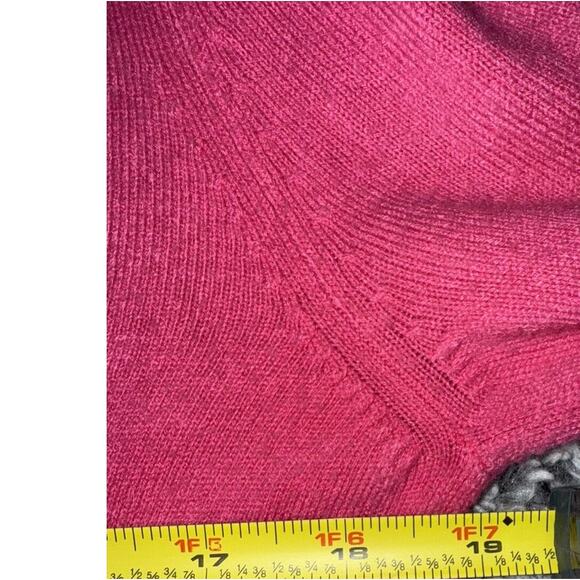 New York & Company Sweater Woman's Large Pink V Neck - Picture 5 of 6